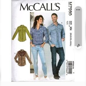 McCALL'S Pattern M7980 Shirt Options